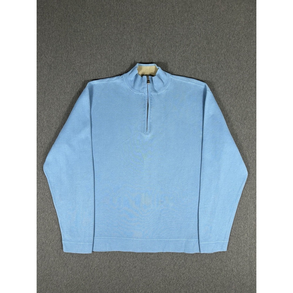 Nat Nast Luxury Originals Quarter Zip Sweater Mens Light Blue XL